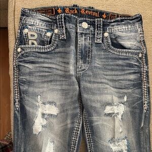 Rock Revival Men's Blue Jeans 33x 32